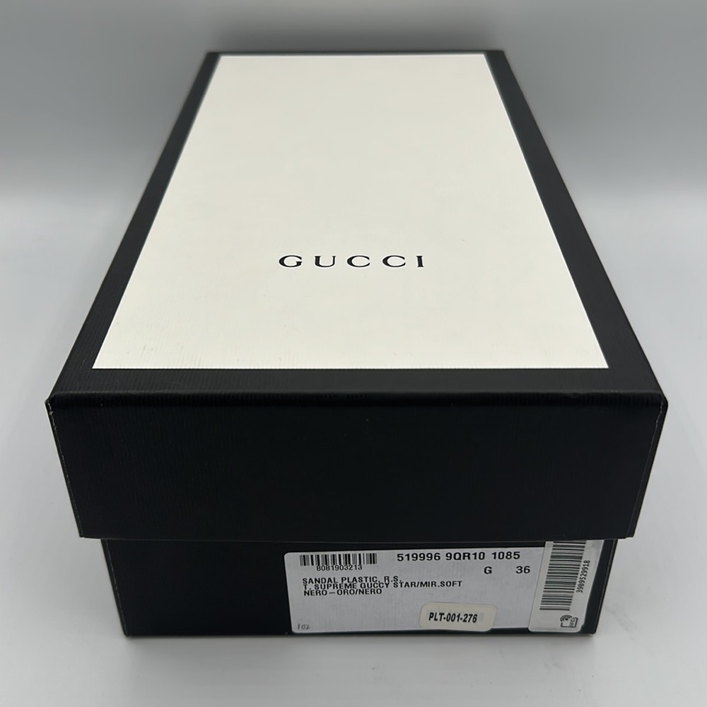 Gucci x SEGA “Guccy” Slides Sandals Black Size 36 EU / 6 US NIB - Picture 6 of 8